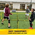 thumbnail image 5 of CROSSNET Four Square Soccer Game - Outdoor Sport Games for Adults and Family - Soccer Tennis Nets for Backyard & Parks - Quick Assemble and Portable - Training Soccer Equipment for Kids and Adults, 5 of 8