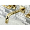 thumbnail image 4 of Kingston Brass KS6122ML Milano Double-Handle Wall Mount Bathroom Faucet, Polished Brass, 4 of 8