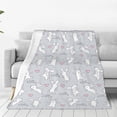thumbnail image 1 of Balery Fun Rabbit Manta de Felpa Suave y Acogedora – Cobija de Franela Aterciopelada para Cama, Lavable y Cálida para Sofá, Mascotas, Transpirable-50"x40", 1 of 7
