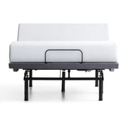 Lucid Premium Steel Adjustable Bed Base with Zero Clearance and Massage, Full
