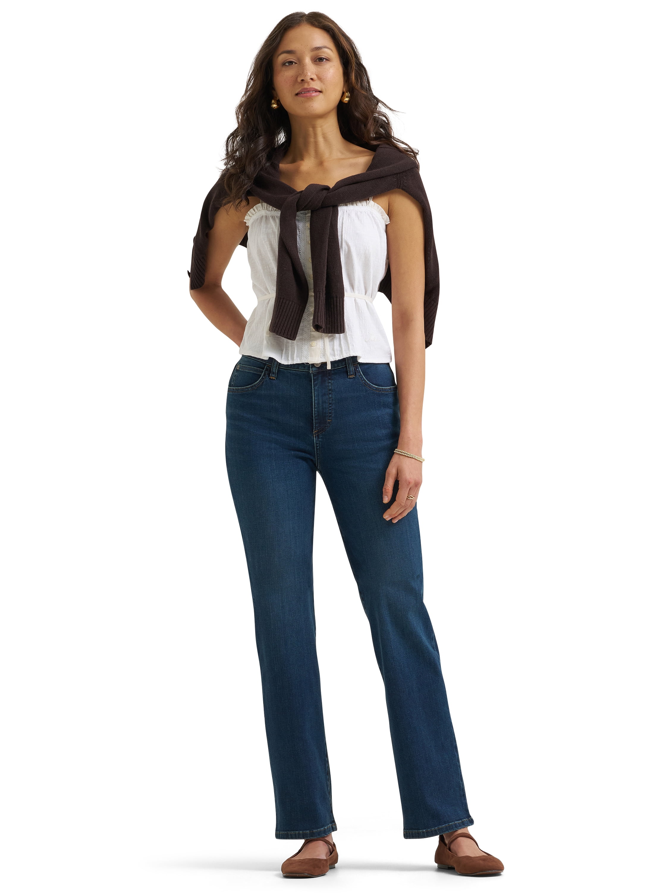 Lee® Women's and Plus Mid Rise Straight Leg Core Denim Jeans