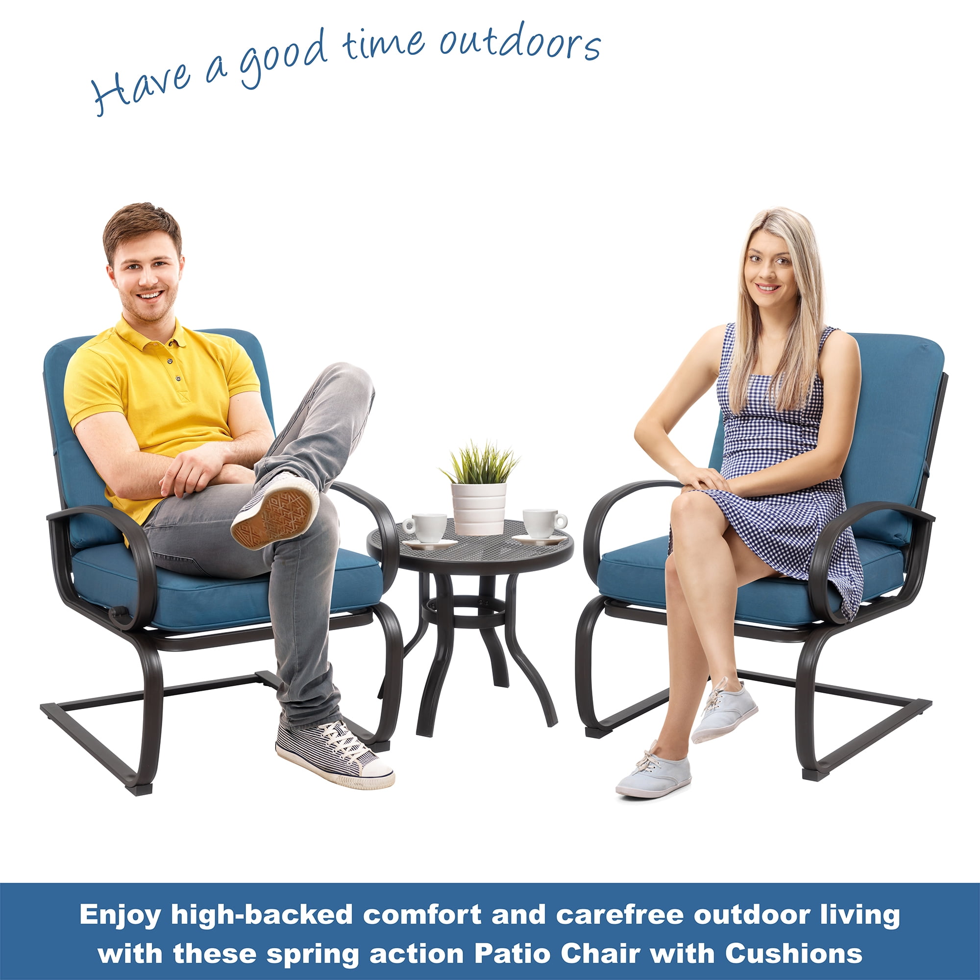 Spring action patio chairs hot sale