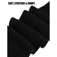 thumbnail image 6 of Deago Women Thigh High Socks Over the Knee Socks Cotton Knit Warm Long Boot Stockings Leg Warmers (Black), 6 of 8