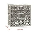 thumbnail image 4 of Gift Box Wedding Plated Plastic Favor Case Candy Snack Storage Box for Ceremony Banquet Party, Silver, Square, 4 of 8