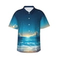 thumbnail image 1 of Fotbe Night Sky Beach Scene Camisa Hawaiana para Hombre Unisex – Camisa Casual de Verano con Botones de Manga Corta de Algodón y Lino,3X-Large, 1 of 7