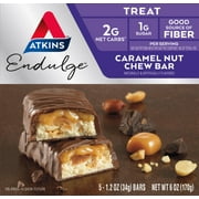 Atkins Endulge Caramel Nut Chew Bar, 1.2oz, 5-Pk (Treat)