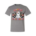 thumbnail image 2 of Wild Bobby Hippie Halloween Ghost Bats Stars Halloween Pink Orange Purple Halloween Halloween Men Tee, Heather Grey, Medium, 2 of 6