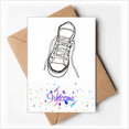 thumbnail image 1 of White Canvas Shoes Painted Welcome Back Greeting Cards Envelopes Blank, 1 of 3