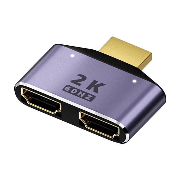 2K HDMI Male to Dual HDMI Female Splitter Adapter for HD TV