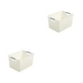 thumbnail image 3 of Cesta organizadora Naiovety de ratán de plástico blanco METRO 2Conjunto, 3 of 6