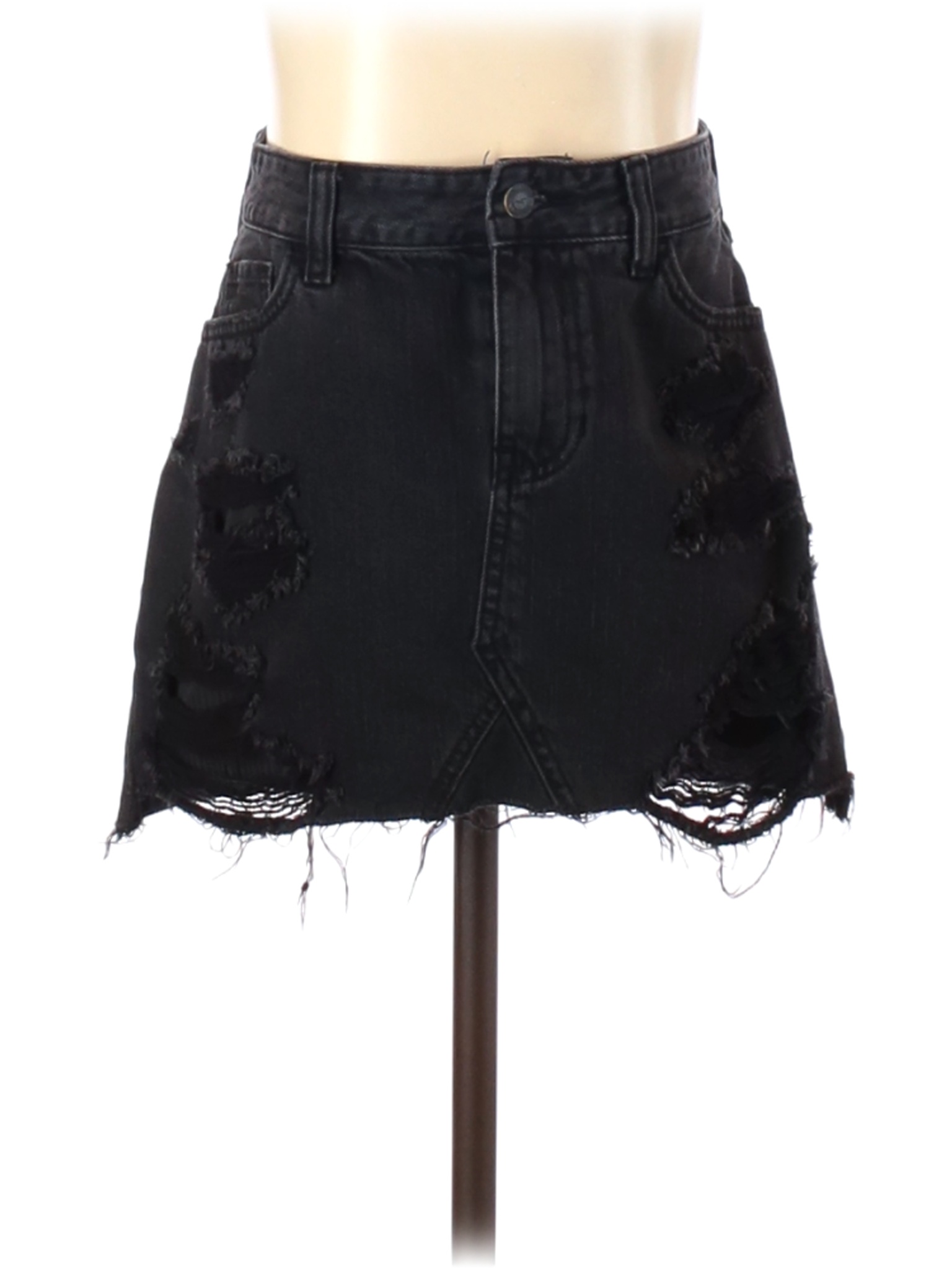 denim skirt hollister