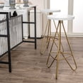thumbnail image 6 of Trinity 30" Modern Industiral Iron Tripod Backless Bar Stool, White Seat with Gold Frame, 6 of 9