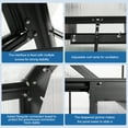 thumbnail image 5 of Walk in Greenhouse, Garden Greenhouse for Outdoors, Upgraded Polycarbonate Plant Greenhouse with Sliding Door, Adjustable Roof Vent, 6.2' x 8.2' x 6.4', 5 of 10
