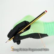 DEXFIT FN330 Green Multipurpose Nitrile Coated Work Gloves (Firm Grip, Durable, X-Small) - 3 Pairs