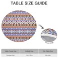 thumbnail image 6 of Boho Floral Print Round Tablecover with Elastic Hem, Fits 38"-42" Tables, 44" Easy Clean Surface for Everyday Dining & Events, 6 of 7