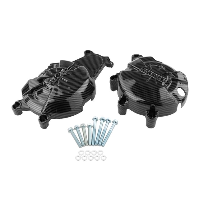 Motocicletas Cubiertas de protección del motor de estuches Protectores ornamentales de protectores Marcos del capó del motor para Patrón de fibra de carbono Yotijar Cubierta de la caja del motor de carreras