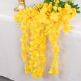 thumbnail image 2 of Efavormart 5 Bushes 44" Yellow Artificial Wisteria Vine Ratta Silk Hanging Garland Wedding Decor, 2 of 9