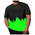 thumbnail image 3 of BiZtdJrK Mens Fashhion Graphic Tees Casual Crew Neck Short Sleeve Tshirts Big and Tall Cotton Shirts Going Out Tops Green XXL, 3 of 5