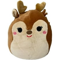 Squishmallows Official KellyToy Squisharoys Holiday Christmas 2023 - Soft Corduroy Fabric - Choose Character and Size Darla Deer Reindeer, 8 Inch