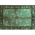 thumbnail image 1 of Ahgly Company Indoor Rectangle Persian Turquoise Blue Traditional Area Rugs, 7' x 10', 1 of 4