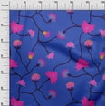 thumbnail image 3 of oneOone Cotton Poplin Twill Blue Fabric Leaves & Clover Sewing Fabric By The Yard Printed Diy Clothing Sewing Supplies 56 Inch Wide, 3 of 6