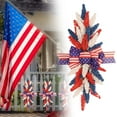 thumbnail image 2 of Nmdmisc 24" Patriotic Red,White,Blue Floral Swag Wreath for Front Door Patriotic USA Floral Teardrop Swags 4th of July Independence Day Rings Wreaths for Pillars Porch Wall Window Decor, 2 of 9