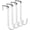 B: WT 5.5" fit 0.5" to 1 3/8" door 4pcs, variant on Over the Door Twin Metal Hooks with Plastic Coating 5.5" Fit 0.5" to 1 3/8" Door 2 Sets Heavy Duty Towel Robe Rack Wreath Bathroom Shower Hanger Shoe Organizer Ironing Board Short Black