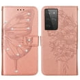 thumbnail image 5 of Dteck For Samsung Galaxy S21 Ultra 360 Protection Case,Shockproof TPU Luxury Diamond Embossed Butterfly PU Leather Flip Wallet Stand Cover w/ Hand Strap.For Samsung Galaxy S21 Ultra,Rosegold, 5 of 5