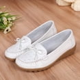 thumbnail image 5 of Women's Casual Loafers Slip On Leather Shoes Lightweight Casual Walking Shoes Female Moccasins Classic Penny Loafer Flats Boat Shoes, 5 of 11