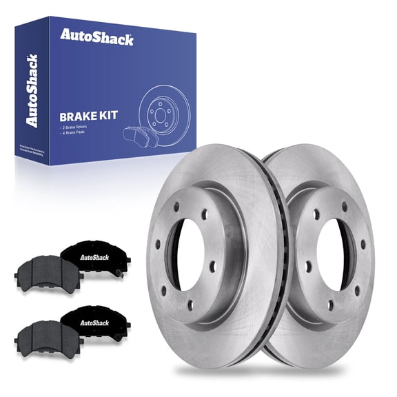 AutoShack 12.24" (311 mm) Front Vented Brake Rotors   Premium Ceramic Brake Pads | Replacement for 2019-2024 Ford Ranger 2021-2024 Ford Bronco | 6-PC Brake Kit