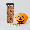 thumbnail image 2 of 30oz Halloween Tumbler with Handle and Straw, Goth Black Cat Insulated Tumbler, Pumpkin Bat Skull Leak Proof Travel Coffee Mug, Reusable Stainless Steel Witch Tumbler, Halloween Gifts for Women, 2 of 6