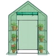 thumbnail image 6 of Ktaxon Mini Walk-in Greenhouse with PE Cover, 4-Shelf Indoor Outdoor Plant House for Garden Backyard, 56"x29"x77", Green, 6 of 9