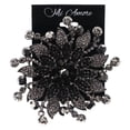 thumbnail image 2 of Mi Amore Flower AB Finish Statement Brooch-Pin Black & Silver-Tone, 2 of 2