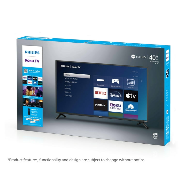 Philips 40 Class FHD (1080p) Roku Smart LED TV (40PFL6533/F7) (New)