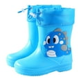 thumbnail image 1 of Bottes de Pluie pour Enfants Garçons Bottines avec Revers Réglable Chaussures de Jeu Confortables pour Tout-Petits et Enfants, 1 of 3