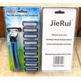 thumbnail image 3 of 10pcs Set Razor for Men with Dual Lubrication and Precision Trimmer, Handle & 9 Cartridges, Cartridges fit, Razor Handles only,-blue-, 3 of 7