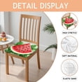 thumbnail image 2 of Summer Watermelon Seat Covers for Dining Room Chairs Set Of 6,Stretch Printed Washable Chair Seat Cover with Elastic Ties and Button,Removable Waterproof Couch Cushion Covers, 2 of 6