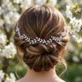 thumbnail image 3 of MIALLO Delicate Silver Single Row Marquise Zircon Hair Vine, Elegant Women Headband for Everyday Wear, Wedding & Party, 3 of 8