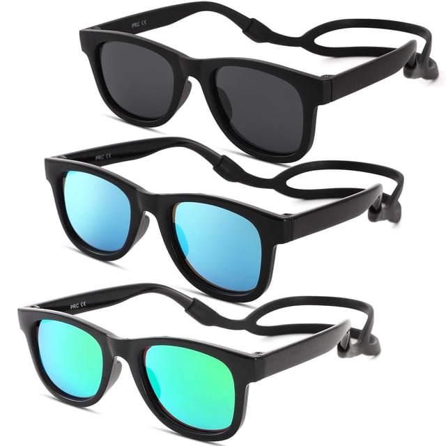 Gafas de sol COASION, plegables, polarizadas, para recién nacidos de 0 a 12 m, paquete de 3