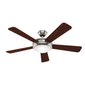 Hunter 52 Sonic White Ceiling Fan With Light Kit And Remote