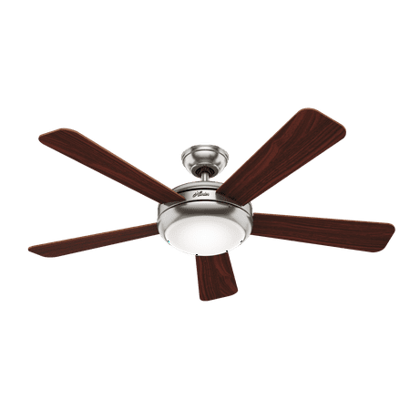 Hunter 52 Palermo Brushed Nickel Ceiling Fan With Light Kit And