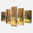 thumbnail image 2 of Beautiful Pine Forest at Sunset - Modern Forest Canvas Art, 2 of 3