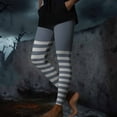 thumbnail image 6 of BiZtdJrK Women Halloween Leggings Striped Color Block Print Funny Casual Legging Lightweight Soft Stretch Lounge Tights Dark Gray XXXL, 6 of 10