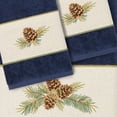 thumbnail image 3 of Linum Home Textiles 3-Pieces Nature Turkish Cotton Embellished Towel Set, 27" x 54", Blue, 3 of 3