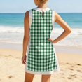 thumbnail image 7 of Short Sets Women 2 Piece Outfits Summer Crew Neck Tank Top and Shorts Set Sleeveless Cute Matching Sets Lounge Wear Green L, 7 of 7