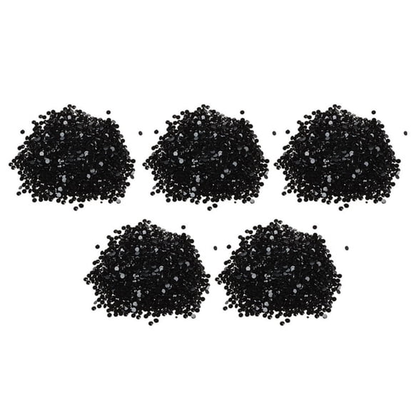 10000Pcs Crystal Flatback Acrylic Rhinestones Beads Nail Art (Black)