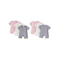 thumbnail image 2 of BemeyourBBs 3 Pack Newborn Baby Boy Girl Summer Clothes Rib Knit Romper Infant Solid Color Crew Neck Short Sleeve Jumpsuit One Piece Outfits, 2 of 9