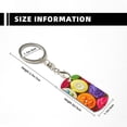 thumbnail image 3 of Uemuo Brightly Colored Cupcakes Pattern Rectangular Metal Keychain - Durable, Stylish, and Personalized Key Ring for Men and Women,Engraved Keychain,Gift Slim Sturdy Keychain, 3 of 7