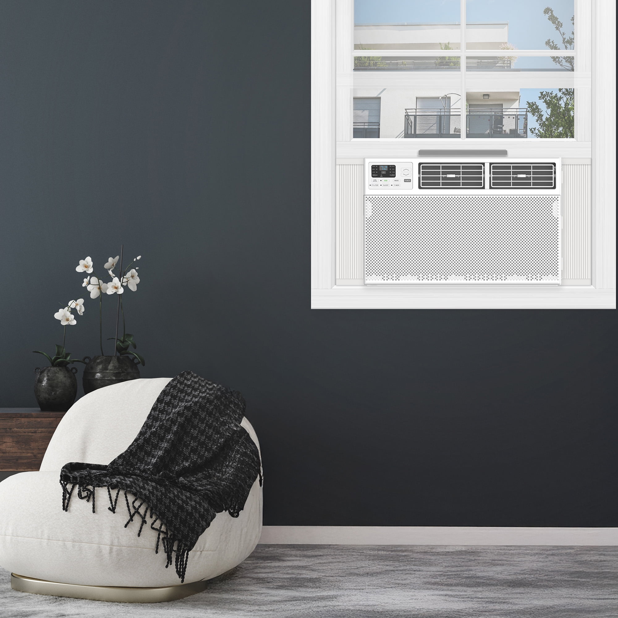 TCL 12,000 BTU Smart Window Air Conditioner (White) - 3-in-1 AC, Fan & Dehumidifier, App, Voice, & Remote Control, Sleep & Eco Mode, Timer, Washable Filter, Cools up to 550 Sq ft - W12W92-4