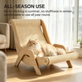 thumbnail image 3 of Cat Scratcher Bed, Extra Large Indoor Sisal Cat Couch Lounger, Solid Wood Cat Scratching Chair Furniture Protector for Large Cats, 3 of 11